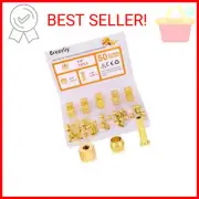 1/4 Inch OD Brass Compression Insert,Sleeve Ferrule,Nut 50PCS