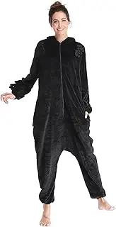 [Dacnod] Toothless Pajamas Christmas Animal Dragon Train Flannel Costume Winter Plush Onesie PJS Cosplay for family Woman Adult