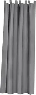 JOINPAYA Farmhouse Long Curtains for Living UV Blocking Durable Shade Drapes for Bedroom Office Decor Grey Single Panel