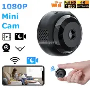 Mini Spy Camera Wireless Wifi Home Security Hidden Night Vision HD 1080P black