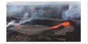 Kilauea Fissure 6 Activity With Spatter Lava Flows Panoramic Silver Halide Photo