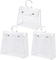 [FOMIYES] 3Pcs Clear Handbag Storage Bags Dustproof Hanging Purse Organizer for Closet Wall Mounted Bag Protectors