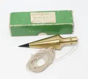 Vintage KE Keuffel & Esser Co. Model# 83 0002 Plumb Bob, Brass, 8oz