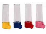 4 Bird Water Food Tube Feeders Canary Automatic Feeding Drink Dispenser 4 oz ea