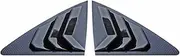 Rear Window Louver Shutter Spoiler Side Air Vent Panel Decoration Cover Trim Compatible for Audi A6 C8 Sedan 2019-2022 Black Accessories(Carbon Fiber Look)