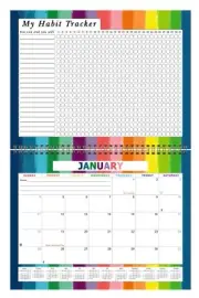 2026 Monthly Desktop/Wall Calendar/Planner - Habit Tracker - (Edition #027)