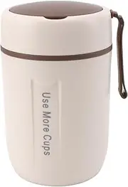 Insulated Food Jar, 600ml Stainless Steel Soup Thermo Leakproof Insulated Food Container Portable Vacuum Insulated Kids Food Jar with Folding Spoon for School Office Picnic