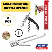 Bottle Opener & Corkscrew Bottle Opener Multifunctional Opener Set