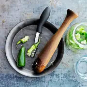 NEW Williams-Sonoma Jalapeno Pepper Corer Seed Remover Stainless Steel Soft-Grip