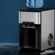 Devanti 3 in 1 Ice Maker Machine 20kg Cold & Hot Water Dispenser 2.5L Silver NEW