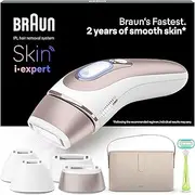 Braun Smart IPL Skin i·expert, Hair Removal for Home, Free App, Storage Bag, Venus Razor, 4 Attachments, PL7387