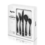 Matte Black Silverware Set, 20-Piece Stainless Steel Flatware Cutlery Set for...