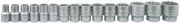 Teng M1215MM - Socket Set 1/2" Drive 15 Piece 12-Point Metric - On Rail
