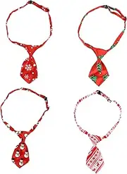 [LIFKOME] 4pcs Christmas Bow Tie Sequin Tie Zipper Tie Corbatas Para Niños Christmas Dog Collar Baby Holiday Neckties Pet Bow Collar Kids Tie Christmas Sequins Christmas Neck Ties Party Tie