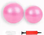 2 Pcs Pilates Exercise Ball Mini 6 Inch Yoga Ball with Pump,Small Barre Bender Ball for Workout Fitness Balance Physical Therapy,Improve Stability Core Training Anti Burst Balls for Home