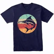 Retro Marlin Swordfish Vintage Style Ocean Big Game Fishing Shirt (Retro Colors)