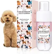 Dog Detangler & Dematting Spray - Leave-In Formula, Baby Powder Scent | Infus...
