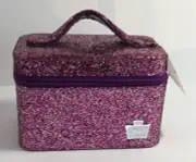 Caboodles Silver Glitter On Purple Go Getter Mini Make-up Case. Hard.0788 BBR#11