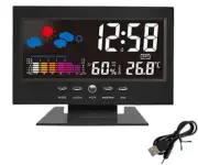 LED Digital Projection LCD Display Alarm Clock with Temperature Weathe Station