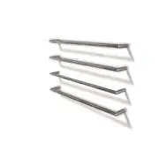 Forme 850mm Single Bar Heated Towel Rail Round
