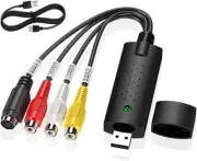 USB Audio Video Capture Card 720P, RCA/AV to USB Converter Digital Adapter
