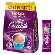☕️ MOKATE HOT CHOCOLATE DRINK - LIGHT - 10x11G STICKS - 40KCAL PER SERVING