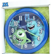 Wall Clock 9.5" Quartz Disney Monsters University Inc Blue NIP