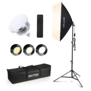 Skytex Softbox Lighting Kit(1Pack), 20x28in Soft Box | 85W 2700-6400K E27 LED...
