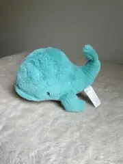 Carter’s Aqua Blue Gray Whale Plush Soft Stuffed Baby Lovey Toy NWOT 67765