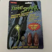 NIP BUZZTRONICS Bicycle WHEEL LIGHTS TIRE SPARX RED LED MOTION ACTIVATED w/Bttry