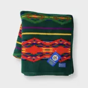 Vtg NOS NWT Pendleton Beaver State Wool Blanket, Aztec Navajo Southwestern USA