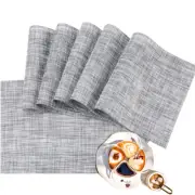 6PCS PVC Place Mat Oblong Kitchen Table Home Dining Washable NEW