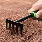 Lightweight Garden Shovel Hoe Stainless Steel with Anti-slip Rubber Handle