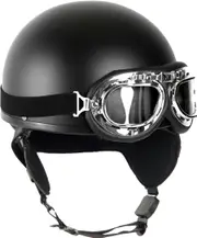 Mil-Tec Oldtimer, half shell helmet , color: Matt-Black , size: L