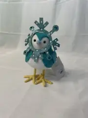 2022 Target Featherly Friends Fractal Snowflake Ice Teal Bird RARE Christmas