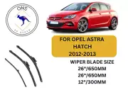 WIPER BLADES FOR OPEL ASTRA HATCH 2012-2013 (for: Opel)