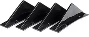 4pcs/Set Universal Shark Fins Rear Bumper Diffuser Curved Shaped Rear Lower Bumper Canards Splitter Lip Accessories(Glossy Black)
