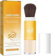 Sunscreen setting powder, Translucent Mineral Sunscreen Setting Powder,Mineral Brush Powder, Oil Control Natural Matte Finish, Lasting Lightweight Breathable