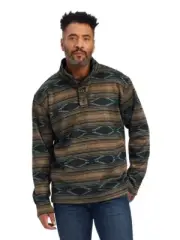 Ariat Mens Wesley Tan Teal Stripe Sweater Brindlewood Serape ~ #10041414