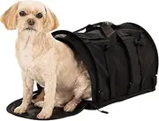 SturdiBag Pro 3.0 Pet Travel Carrier for Cats and Dogs – Soft-Sided with Safety Clips and Seatbelt Straps for Airplane or Car Travel | Large, Black