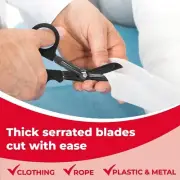 First Aid Medical Titanium Bonded Bandage EMT Shears Bent Scissors 7 1/4"