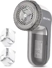 Fabric Shaver and Lint Remover, Sweater Defuzzer with 2-Speeds, 2 Replaceable...