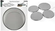 Cassia Stove Top Cover 4-Pieces Set, Silver