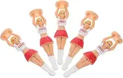 BESPORTBLE 5 Pack Golf Tees Unbreakable Plastic Training Tees Ball Holder Set Fun Cheerleader Design Golf Course Accessories for Men Ladies