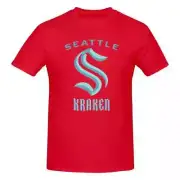 Seattle Kraken NHL Hockey Team Mens T-Shirt Red 5XL