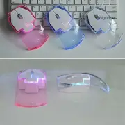 2.4GHz Wireless Ultra-thin RGB Luminous Transparent Cordless Mouse PC Laptop