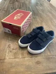 VANS Old Skool V Surplus Nylon Mens Sz 3.5 Dress Blues Navy / White VN0A3D29QE7