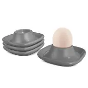 Hard Soft Boiled Egg Cups Set of 4 Pack, Stackable Ceramic Porcelain Egg Holder