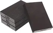 HOMSFOU Professional Sanding Kit 4 High-Density Sponge Sand Blocks Grit 60/80/120/ for Wood Metal Drywall