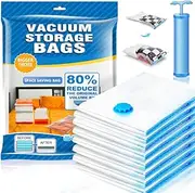 [HEYITOP] Vacuum Storage Bags,16x24 inch Premium Foldable Clothes Organizer Seal Compressed Travel Saving Bags Package Home Organizer With Free Pump 5PCS (40x60cm)